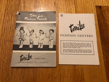 Terri Lee Fashion Parade 1954 Booklet Doll Pamphlet Catalog Fashion Center List