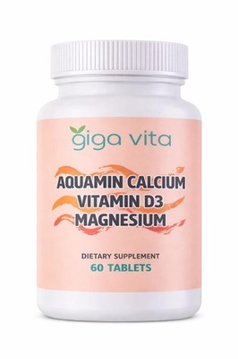 Aquamin Calcium with Vit D3 & Magnesium 60 Capsules Bone Joint Muscle Support