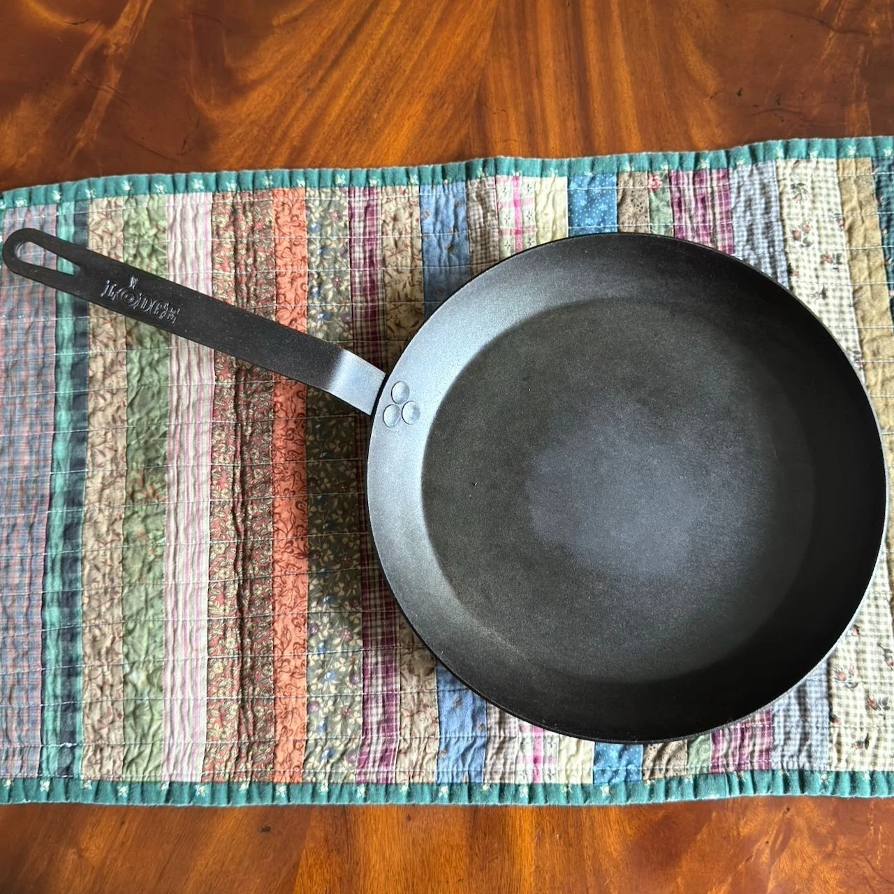 Lodge 12 Inch Seasoned Carbon Steel Skillet Long Handle