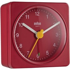 Braun BC02R Quarzwecker rot Crescendo-Alarm Analog-Ziffernblatt leises Laufwerk