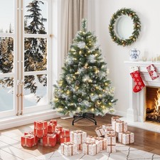 4.5ft Prelit Scotch Pine Christmas Tree W/ 396 Branch Tips 150 Lights Remote