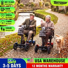 4 Wheel Mobility Scooters for Adults  Seniors, 30 Miles Range  330 lb Capacity