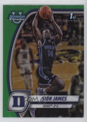 2024-25 Bowman U Chrome Green Refractor 42/99 Sion James #63 0t59