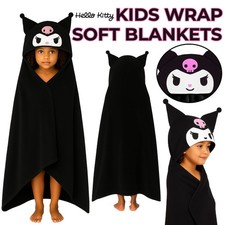 Hello Kitty Kuromi Hooded Wrap Blanket - Size 120x150cm