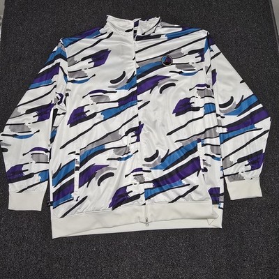 RARE VTG Nike Air Jordan Retro 8 Aqua Concord Track Jacket White Purple Men's 3X