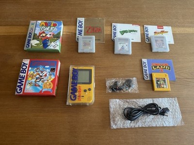 Nintendo Game Boy Pocket Gelb Sammlung Spiele Zelda Mario Donkey Kong 2 usw. OVP