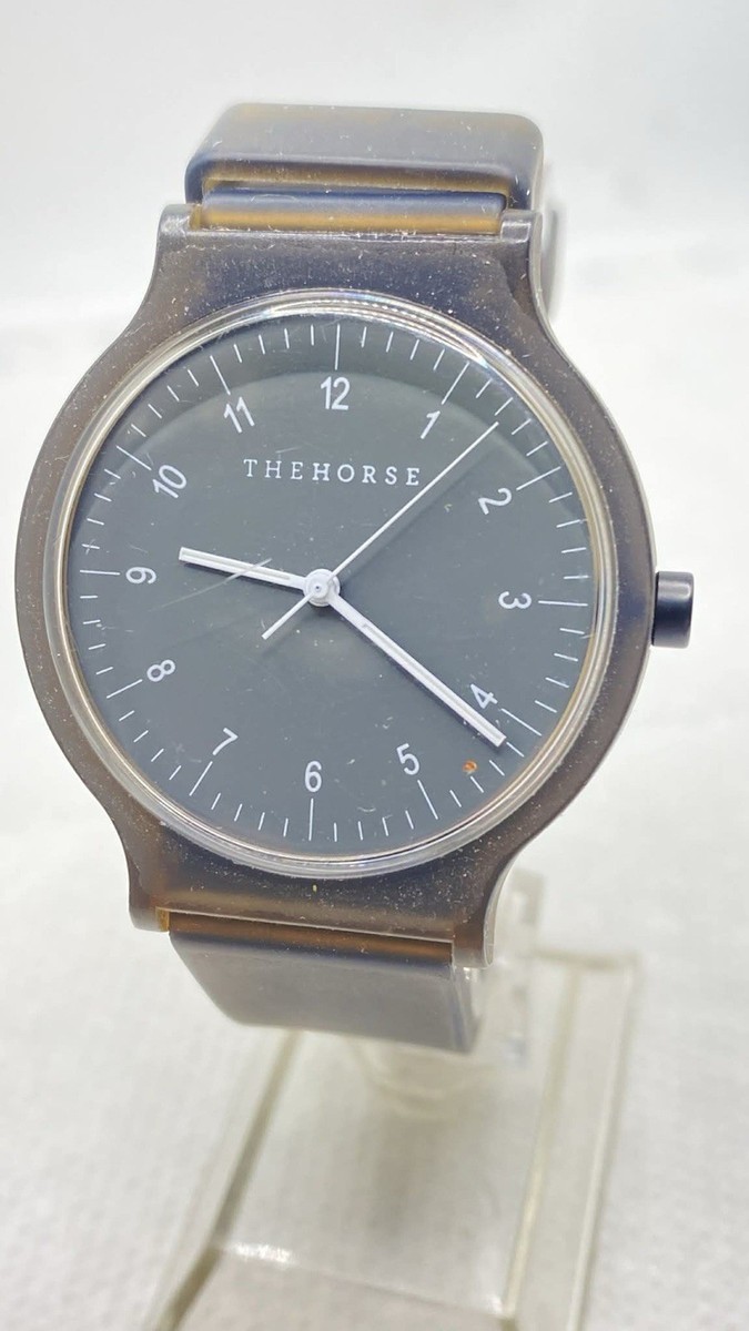 The Horse Watch Men Gray Dial Gray Band New Battery Working  display picture 2
