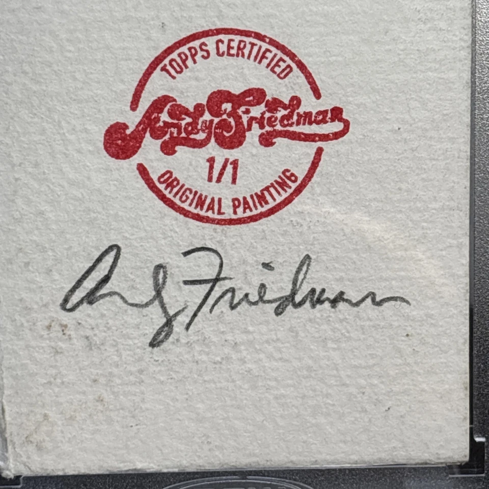 Ted Williams 2025 Topps Shoebox Treasures, Andy Friedman Pintura Original 1/1 Foto 4 de 4