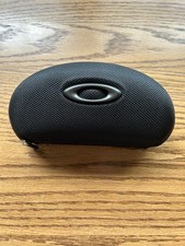 Oakley Black Hard Clamshell Sunglasses Eyeglasses Case Zip Protective EMPTY