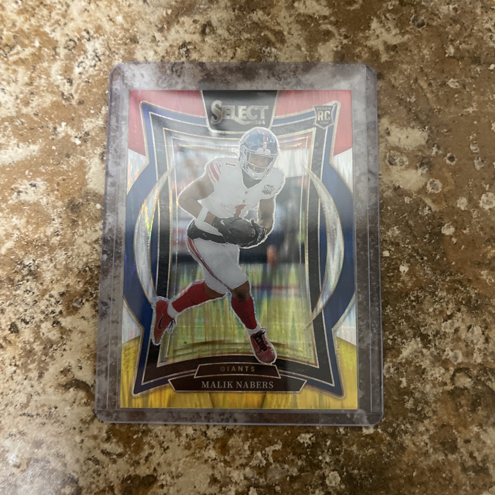 2024 Panini Select - Concourse Malik Nabers #29 Red & Blue Shock Prizm (RC)