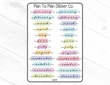 4017 Bold Months Planner Stickers.