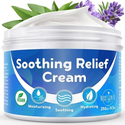 Calming Relief Cream 8.5 oz -  Soothing Moisturizer for Eczema & Sunburn
