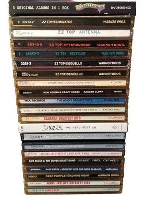 Hard Rock Blues Folk Metal CD Lot Of 20 ZZ Top Molly Hatchet Grateful Dead Queen
