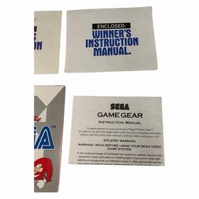 Sega Game Gear System Console Instruction Manual Booklet & Inserts Only GameGear