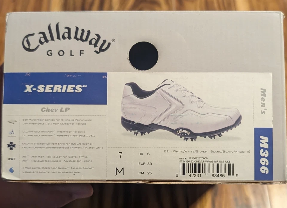 Callaway X-Series M366 Golf Cleats Men's Size 7M New Old Stock - Image 4 of 4