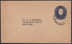 Australia 5d indigo embossed QE2 pre-paid envelope, “DROMANA” Vic pmk