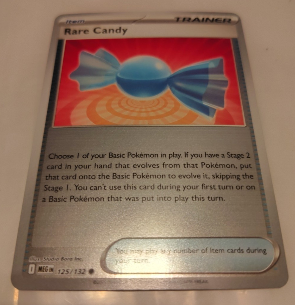 Rare Candy 125/132 Mega Evolution Reverse Holo Uncommon Near Mint