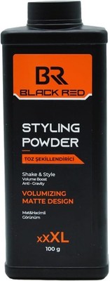 schwarz rot Haarstyling Texture Puder | Staub für Männer & Frauen, matter Look, 100 gr
