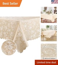 Chic Waterproof Floral Tablecloth 60x84 for Parties Housewarming Celebrations