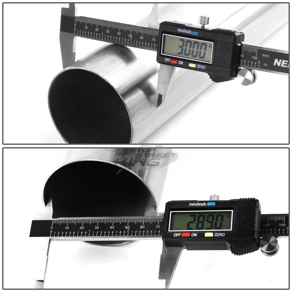 3" METALLIC TIPLESS CATBACK EXHAUST FOR 99-06 SILVERADO/SIERRA 1500 SHORT BED - Image 3 of 4