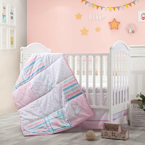 Little Grape Land 3 Piece Nursery Crib Bedding Sets Soft