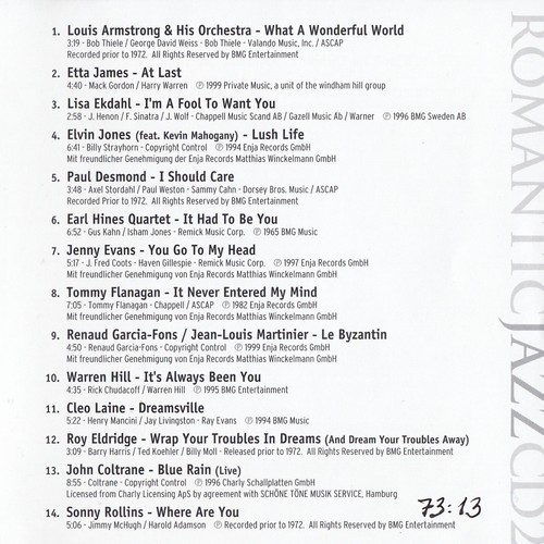 Romantic Jazz 2CD:BILLY HOLIDAY,DIZZY GILESPIE,ETTA JAMES,CANDY DULFER,EKDAHL - Bild 7 von 8