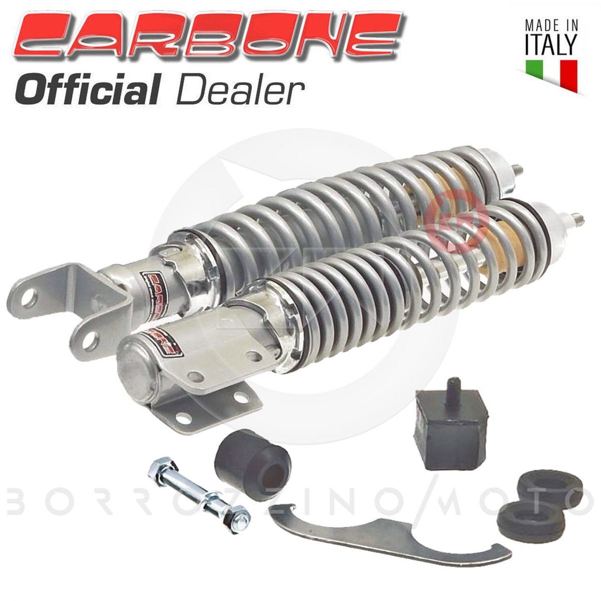 Kit Ammortizzatori Carbonio Per Vespa PX PE 125-150-200 E T5 - Anteriore E Posteriore Originali - Foto 4