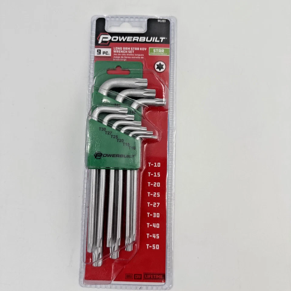 Powerbuilt SAE Long Arm Hex Key Set & Long Arm Star Key Wrench 18 Piece Set - Image 2 of 4