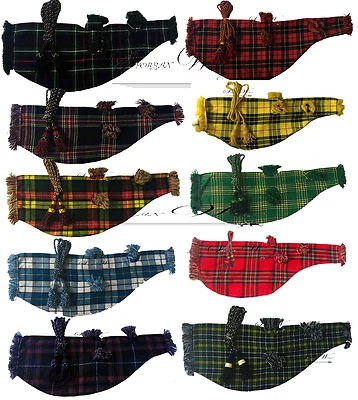 Great Highland Bagpipes Bag Cover Various Tartans/Scottish Bagpipe Bag Cover