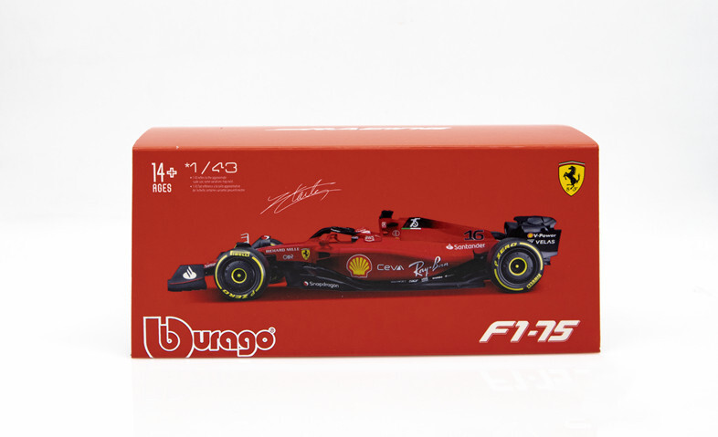 Bburago Ferrari F175 1/10 ミニカー Ferrari F1-75 #16 Charles Leclerc 