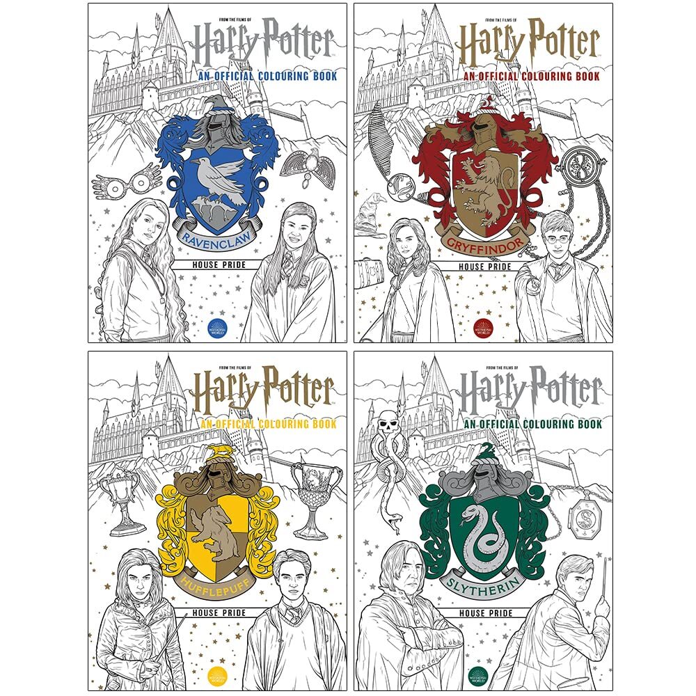 Harry Potter Collection The Official Colouring 4 Books Collection Set (Ravenclaw