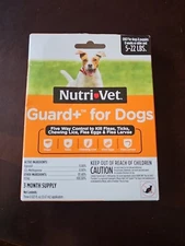 NIB Nutri-Vet Guard+ for Dogs - Flea & Tick Prevention Treatment For Small Dogs