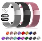 22/20/18mm Magnetic Watch Band Universal Stainless Steel Loop Smart Wrist Strap