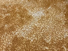Washed Texture Cotton Fabric by SSI 1/2 yard + 2" x 44" Brown Swirl Design Quilt