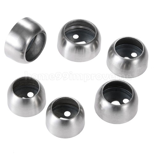2pcs Steel Closet Rod Tube flange Pole Socket Holder Wardrobe Rail End Supports - Picture 2 of 11