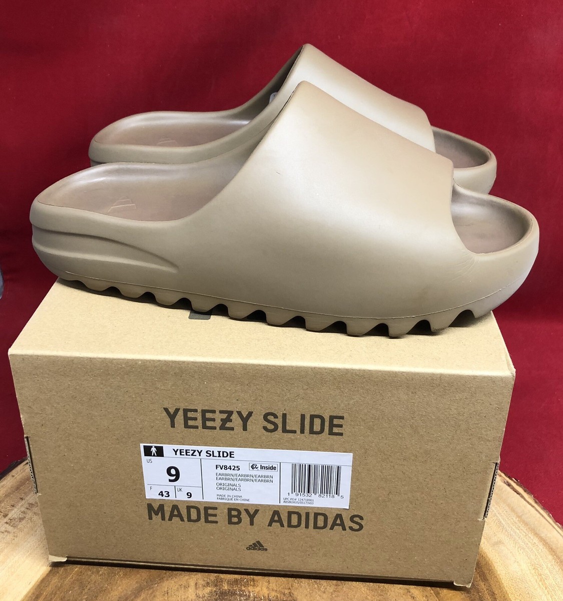 ADIDAS YEEZY SLIDE EARTH BROWN 100% AUTHENTIC FV8425 SIZE 9 ADIDAS YEEZY SLIDE EARTH BROWN 100% AUTHENTIC FV8425 SIZE 9