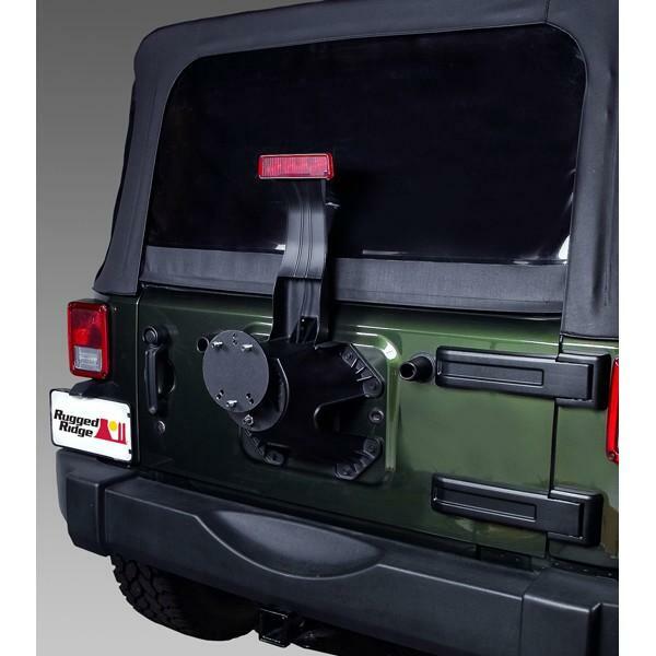 Élargisseur de support de roue de secours noir texturé pour Jeep Wrangler
