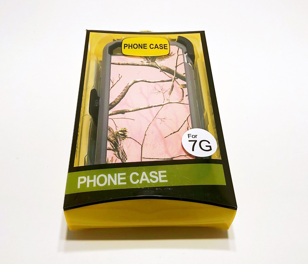 For iPhone 7/8 Case Cover {Belt Clip fits box Defender} Camo pink