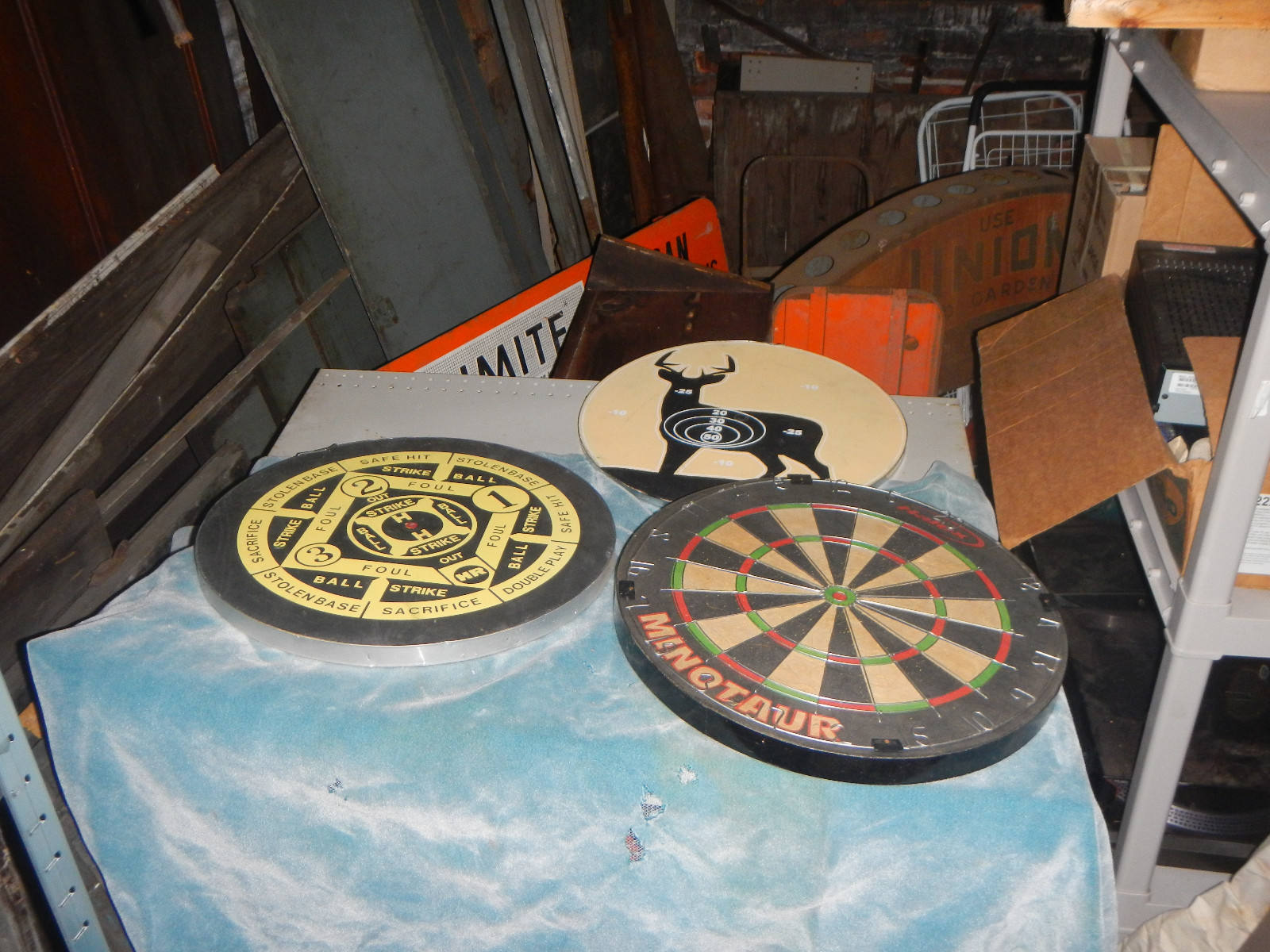 Vintage 3 Dart Boards Minour Halex Sportraft Base Ball Deer Steel Tip Darts Vintage 3 Dart Boards Minour Halex Sportraft Base Ball Deer Steel Tip Darts