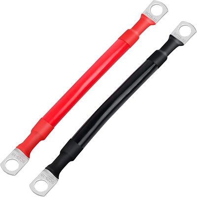 2 Stück Batteriekabel 30cm/50cm Batterie-Kabel 12V Kupferkabel Kupfer Stromkabel