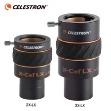 Celestron X-CEL LX 1.25" Telescope Eyepiece Fully 2X/3X Barlow Lens Multi-Coated