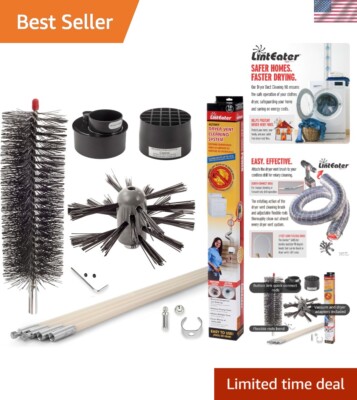 Professional Dryer Vent Duct Cleaning Kit Featuring 12' Reach - LintEater Tools