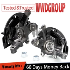 Pair Front Steering Knuckles Wheel Hub Bearings For 2003-2006 Nissan Altima