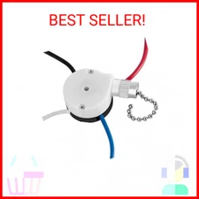 Ceiling Fan Switch 3 Speed 4 Wire, ZE-208s Zing Ear E89885 Fan Pull Chain Switch