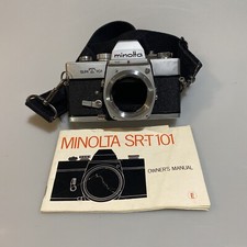 Minolta SRT101 SLR 35mm Film Camera Body and Strap, Please See Description