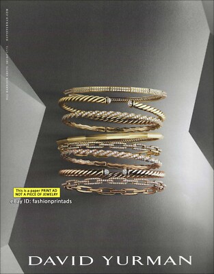 DAVID YURMAN 1-Page PRINT AD Fall 2015 Bracelet Stack