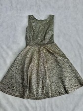 Gold shimmery Evening dress size 10￼ Party Occasion Skater
