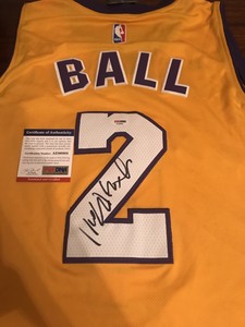 lonzo ball autographed jersey