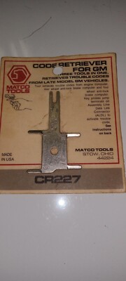 MATCO TOOLS CR227 CODE RETRIEVER TOOL FOR GM NOS SEALED ITEM UNOPENED Fast SHIP