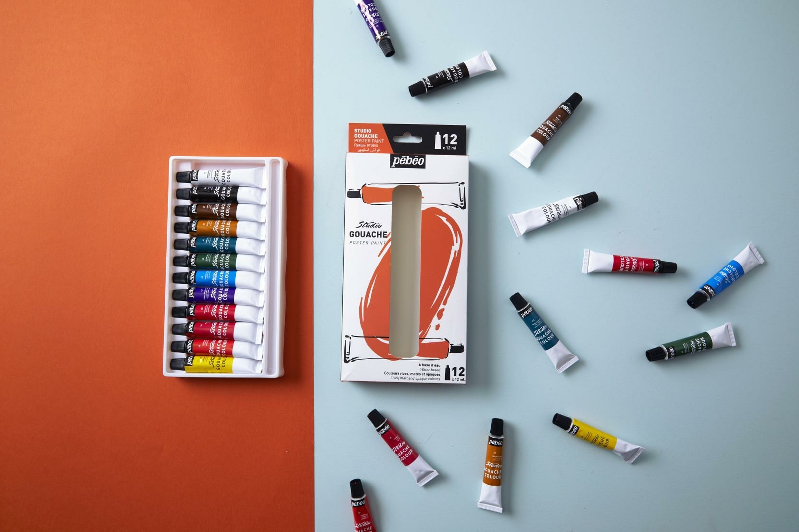 Pebeo Studio Gouache Opaque Watercolour Paint Set 12 x 12ml eBay